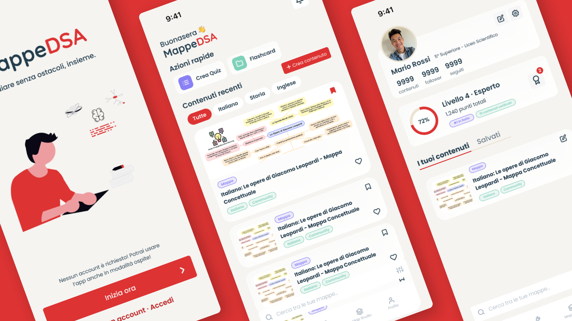L'app MappeDSA su telefono